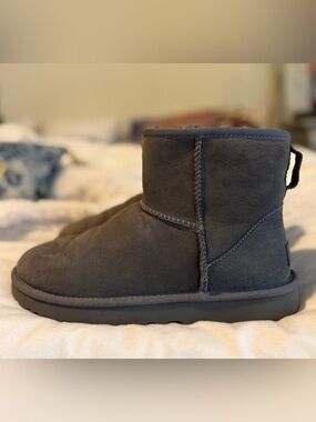 UGG Short Suede Boot in Charcoal Gray